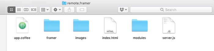 server.js file inside the project folder