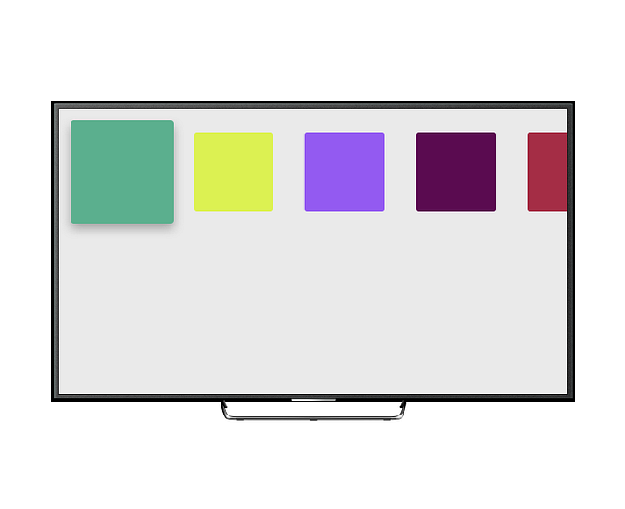 First app icon highlighted by the focus engine