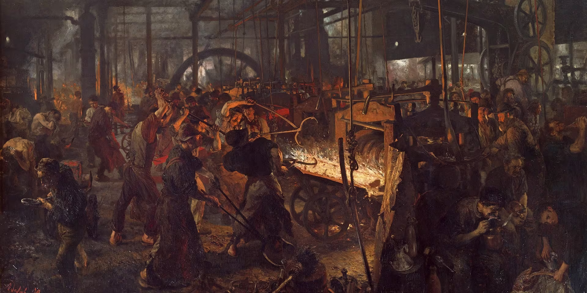 The Iron Rolling Mill, Adolph Menzel, 1875
